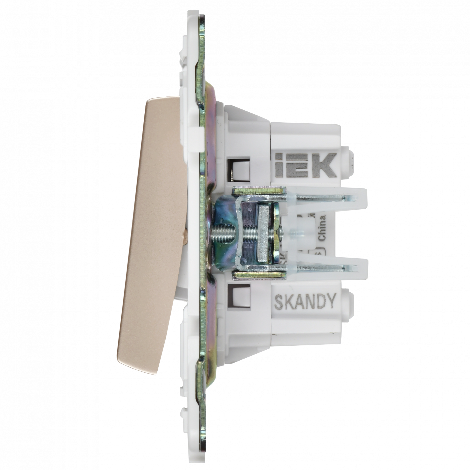 SKANDY Выключатель 2-клавишный перекрестный 10А SK-V06Sa песочный IEK