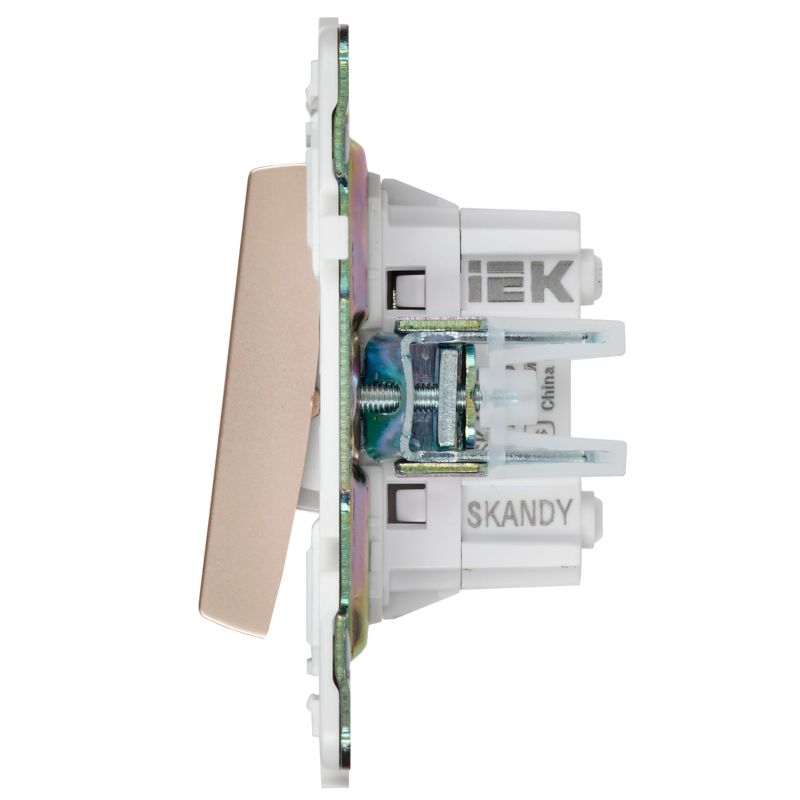 SKANDY Выключатель 2-клавишный перекрестный 10А SK-V06Sa песочный IEK