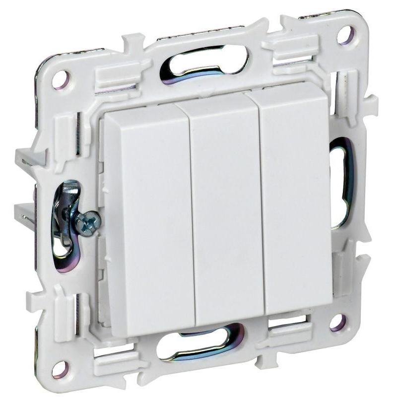 SKANDY Выключатель 3-клавишный 10А SK-V11W арктический белый IEK