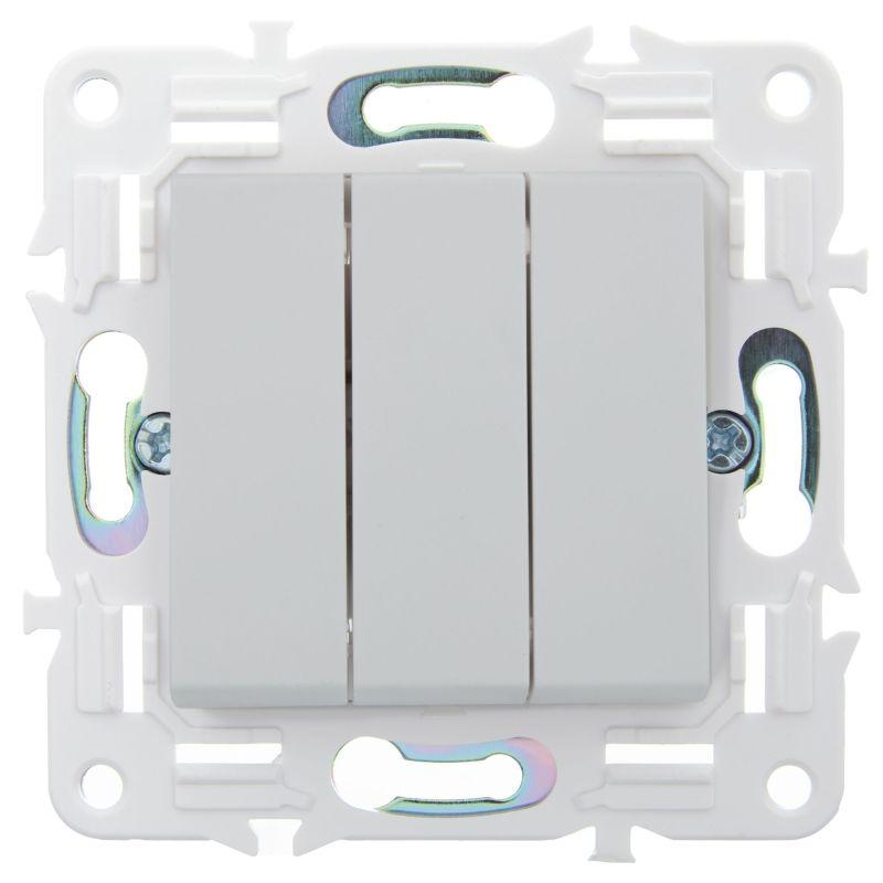 SKANDY Выключатель 3-клавишный 10А SK-V11W арктический белый IEK