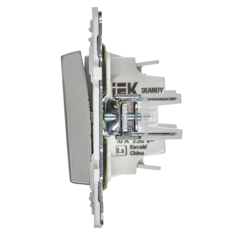 SKANDY Выключатель 3-клавишный 10А SK-V11N металл никель IEK