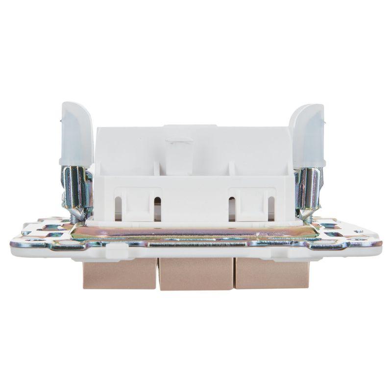 SKANDY Выключатель 3-клавишный 10А SK-V11Sa песочный IEK