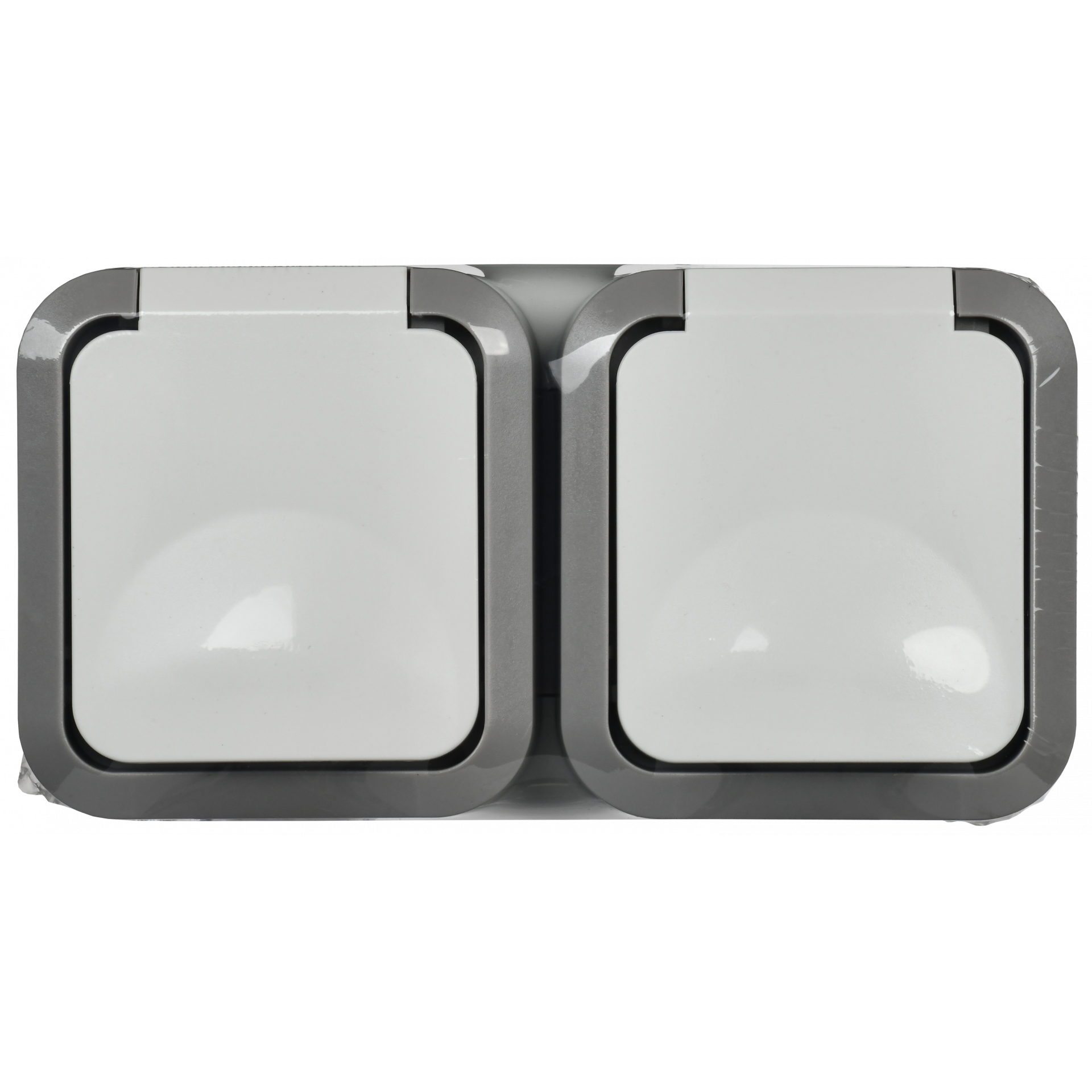 TORS Розетка 2-местная горизонтальная 16А IP55 TS222 серо-белый IEK