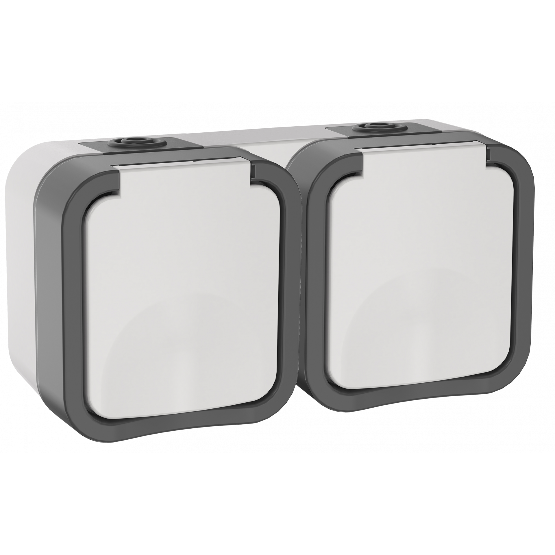 TORS Розетка 2-местная горизонтальная 16А IP55 TS222 серо-белый IEK