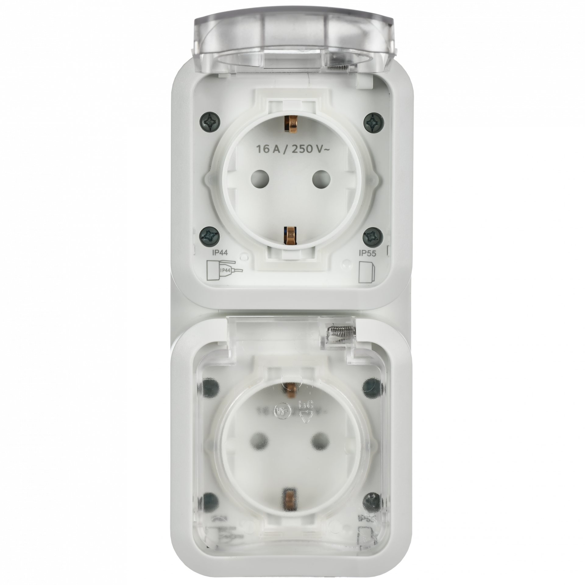 TORS Розетка 2-местная вертикальная 16А IP55 TS332 белый IEK
