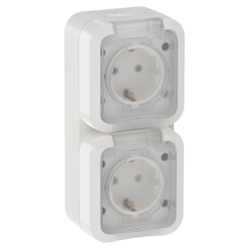 TORS Розетка 2-местная вертикальная 16А IP55 TS332 белый IEK