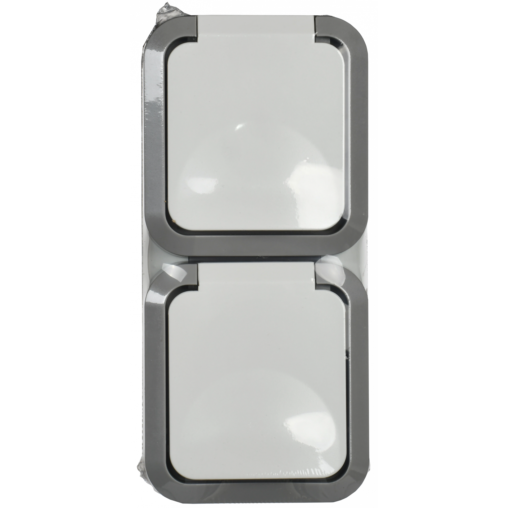 TORS Розетка 2-местная вертикальная 16А IP55 TS232 серо-белый IEK