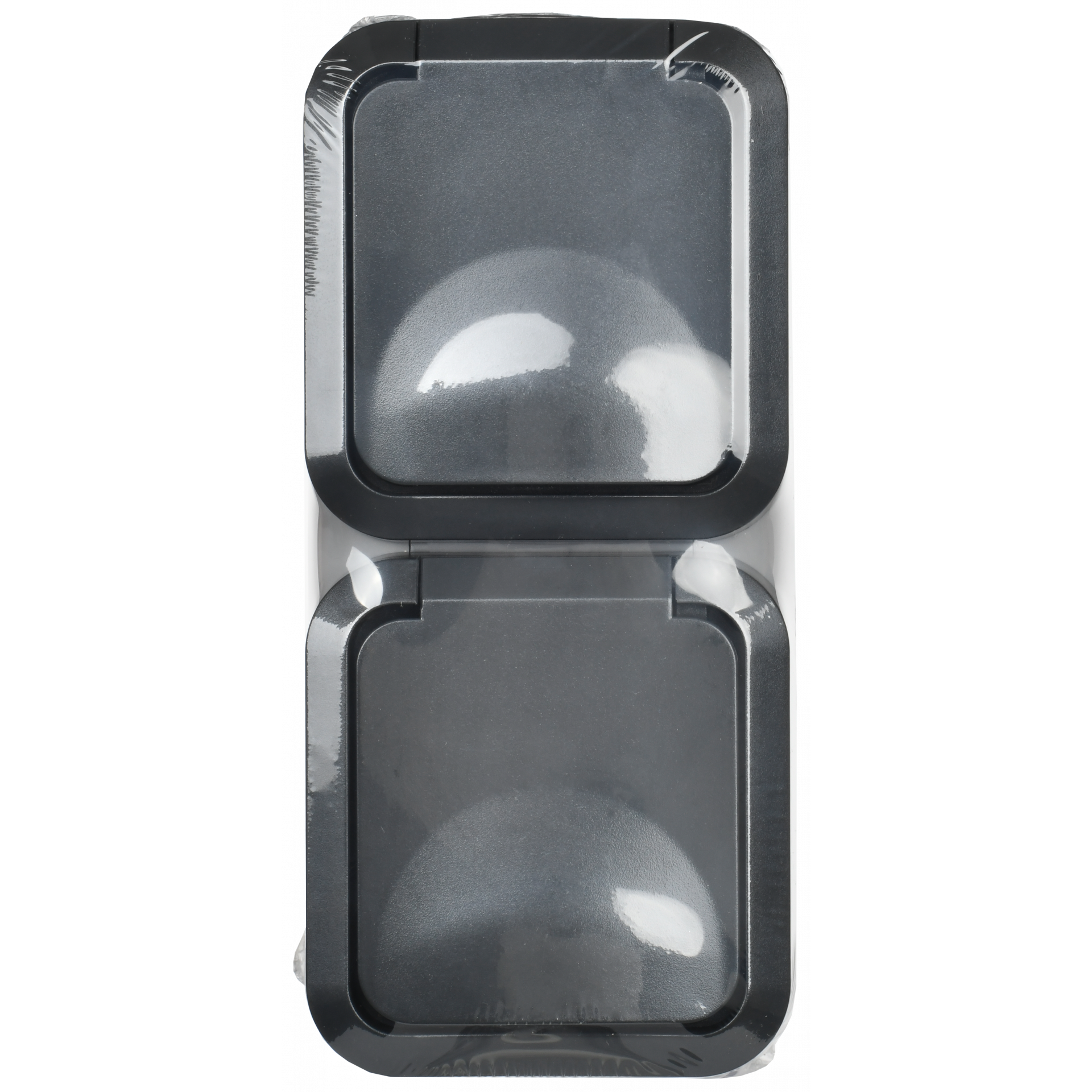 TORS Розетка 2-местная вертикальная 16А IP55 TS132 графит IEK