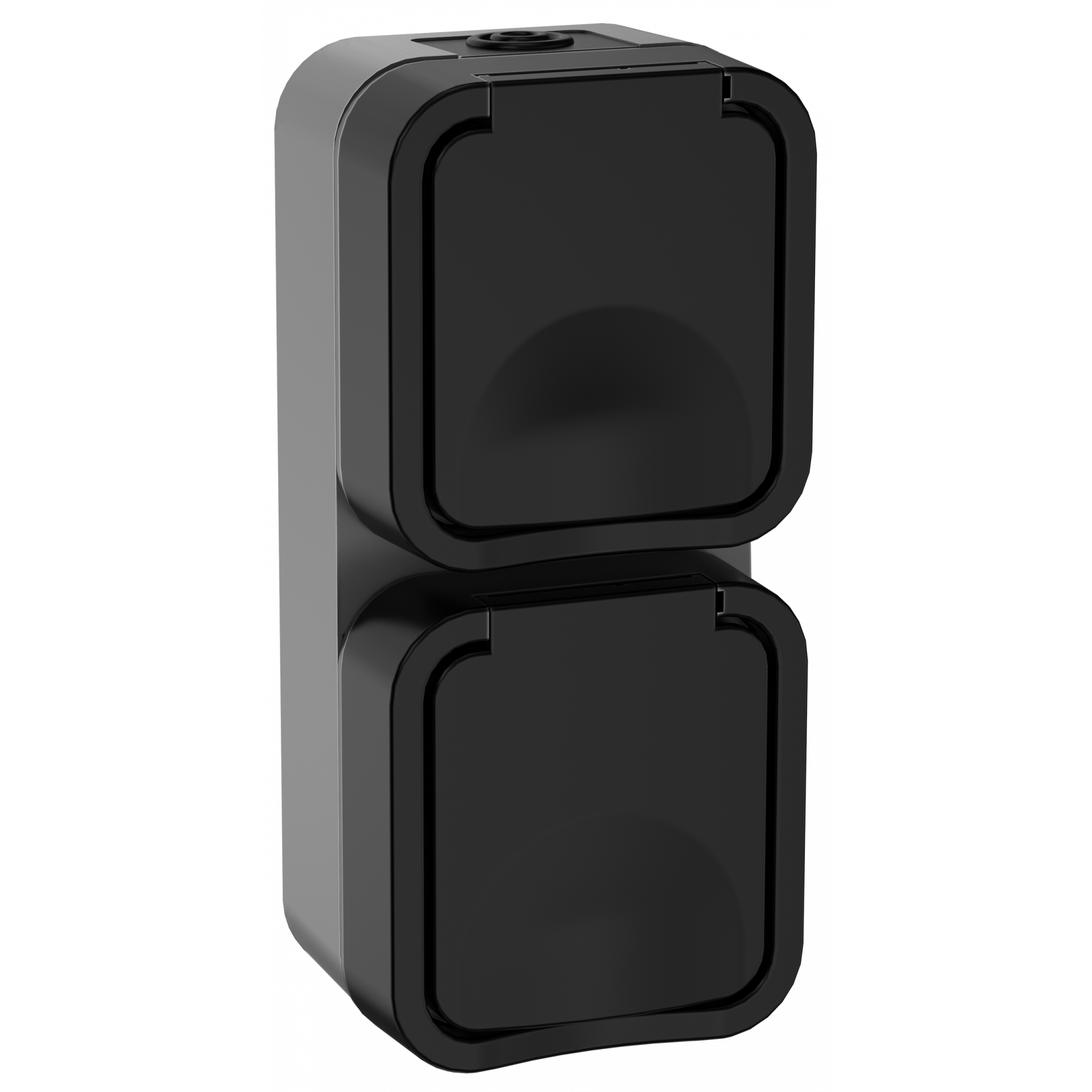 TORS Розетка 2-местная вертикальная 16А IP55 TS132 графит IEK