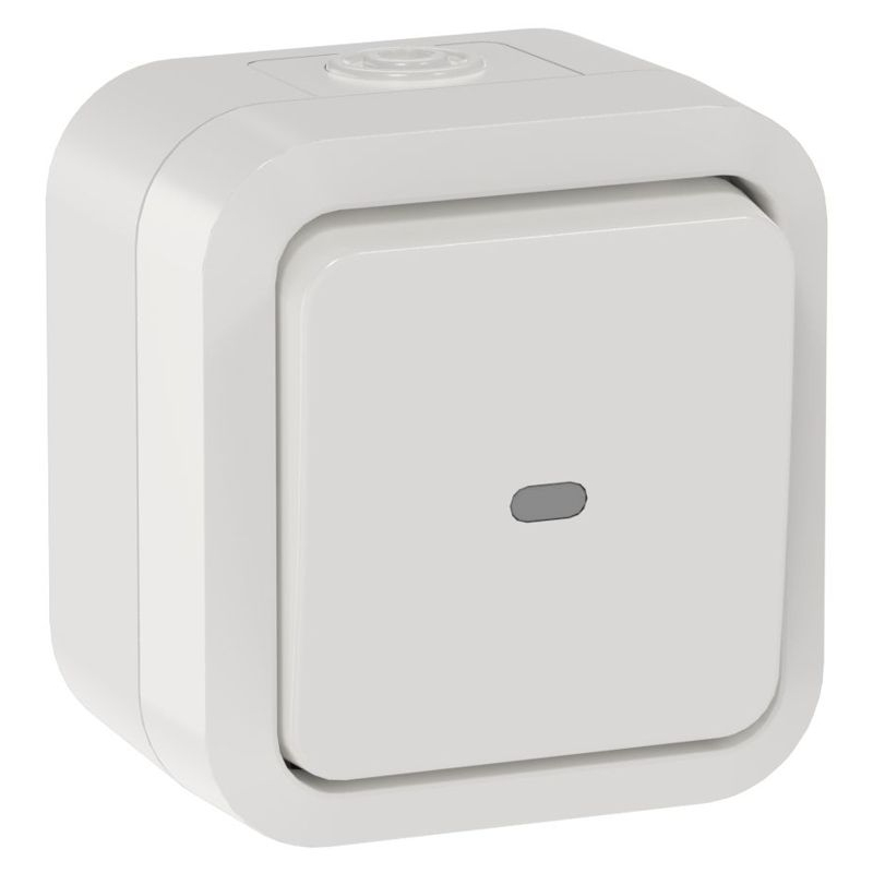 TORS Переключатель одноклавишный с индикацией 10А IP55 TS302 белый IEK