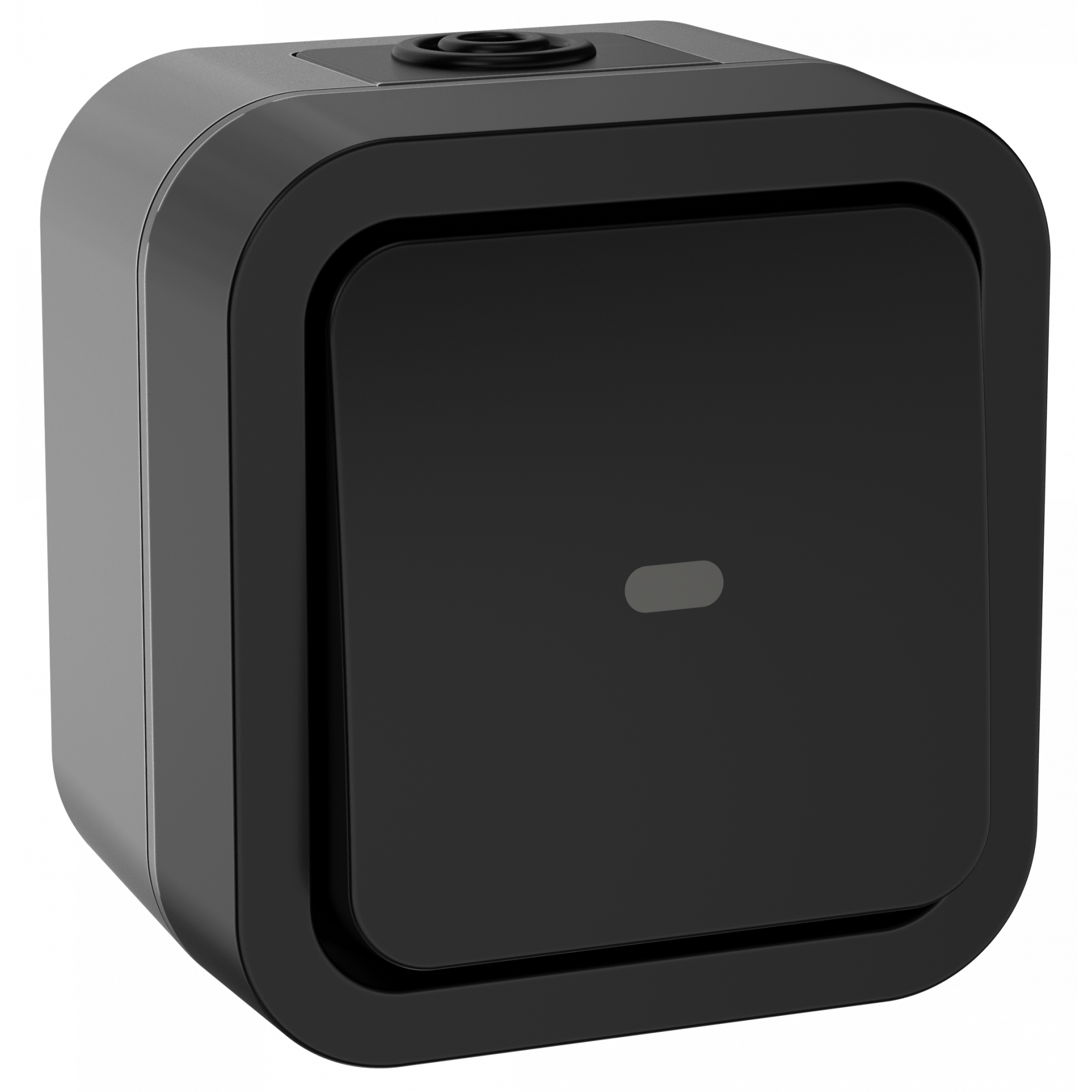 TORS Переключатель одноклавишный с индикацией 10А IP55 TS102 графит IEK