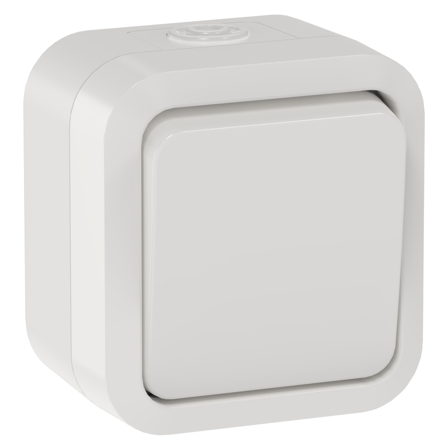 TORS Выключатель двухполюсный одноклавишный 10А IP55 TS311 белый IEK