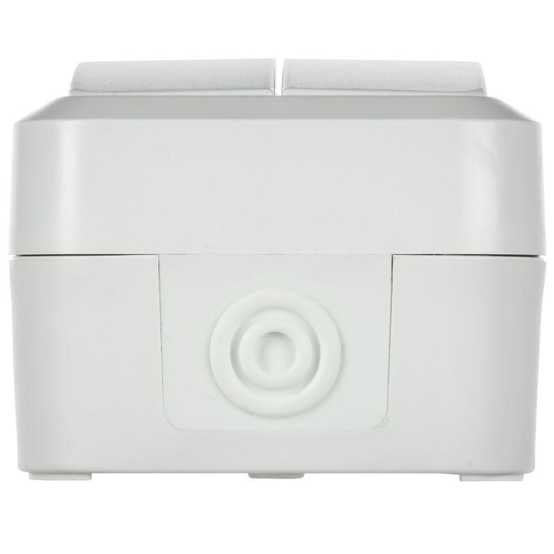 TORS Выключатель двухклавишный 10А IP55 TS305 белый IEK