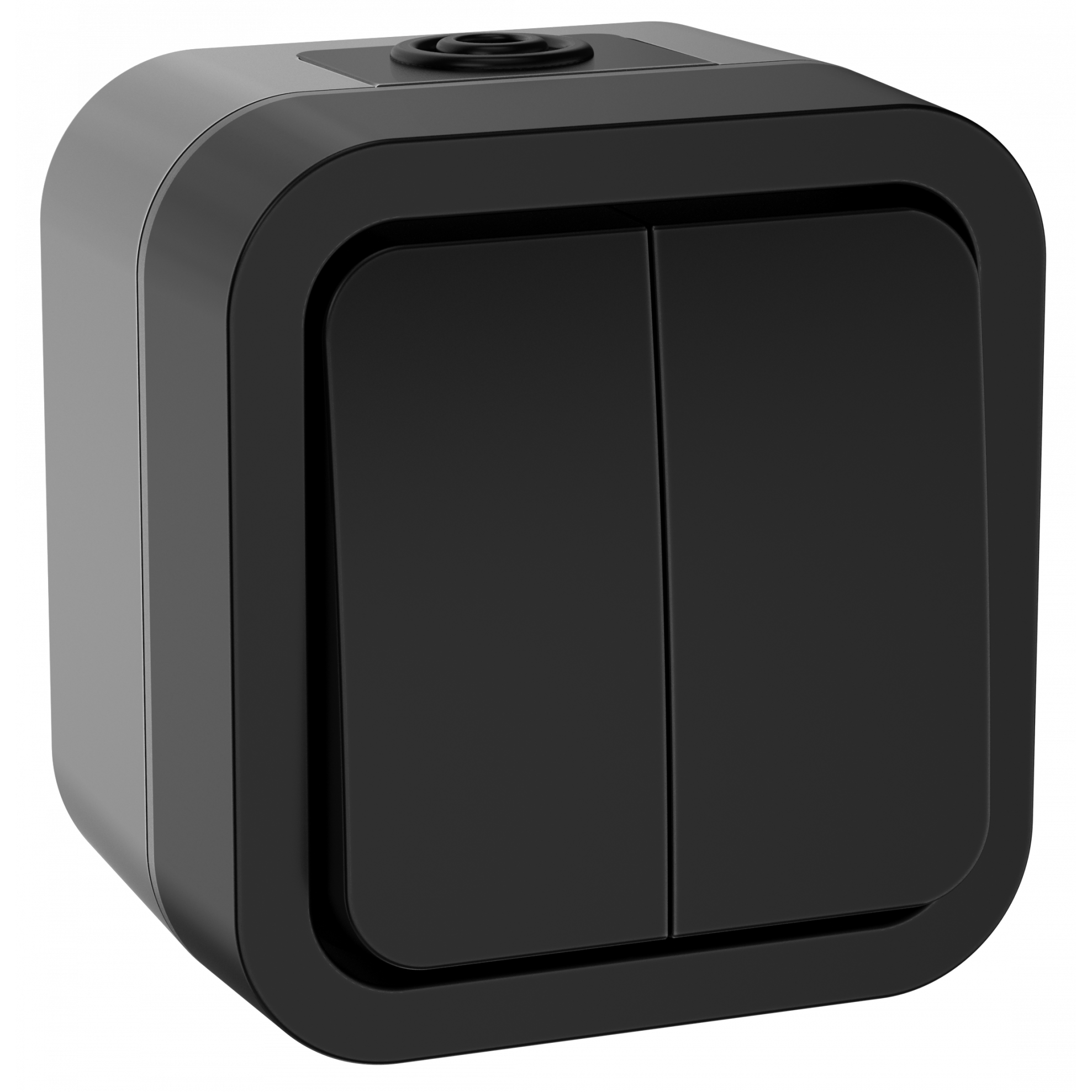TORS Выключатель двухклавишный 10А IP55 TS105 графит IEK