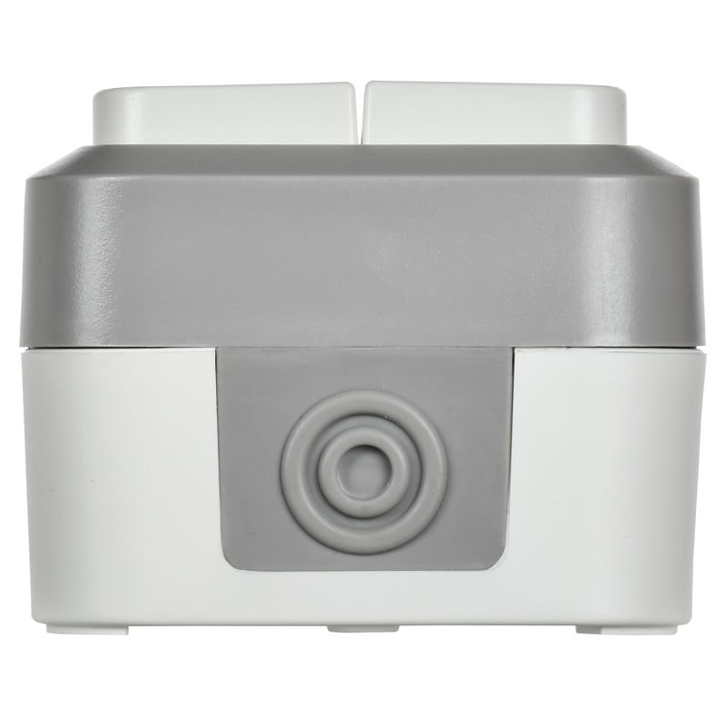 TORS Выключатель двухклавишный проходной 10А IP55 TS225 сер-бел IEK