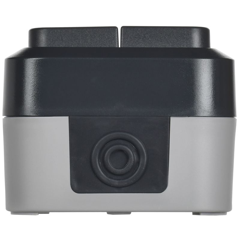 TORS Выключатель двухклавишный проходной 10А IP55 TS125 графит IEK