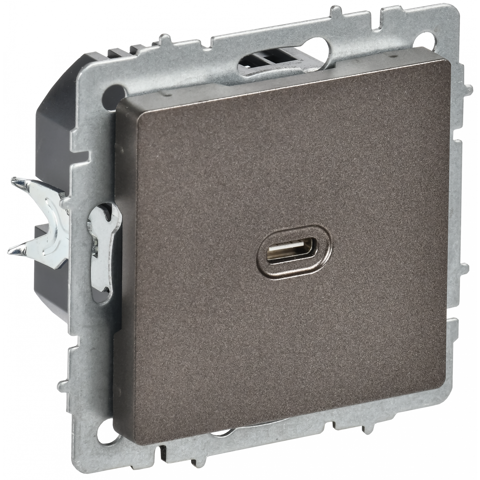 BRITE Розетка USB C 65Вт высокоскоростная зарядка РЮ12-1-БрТБ темная бронза IEK