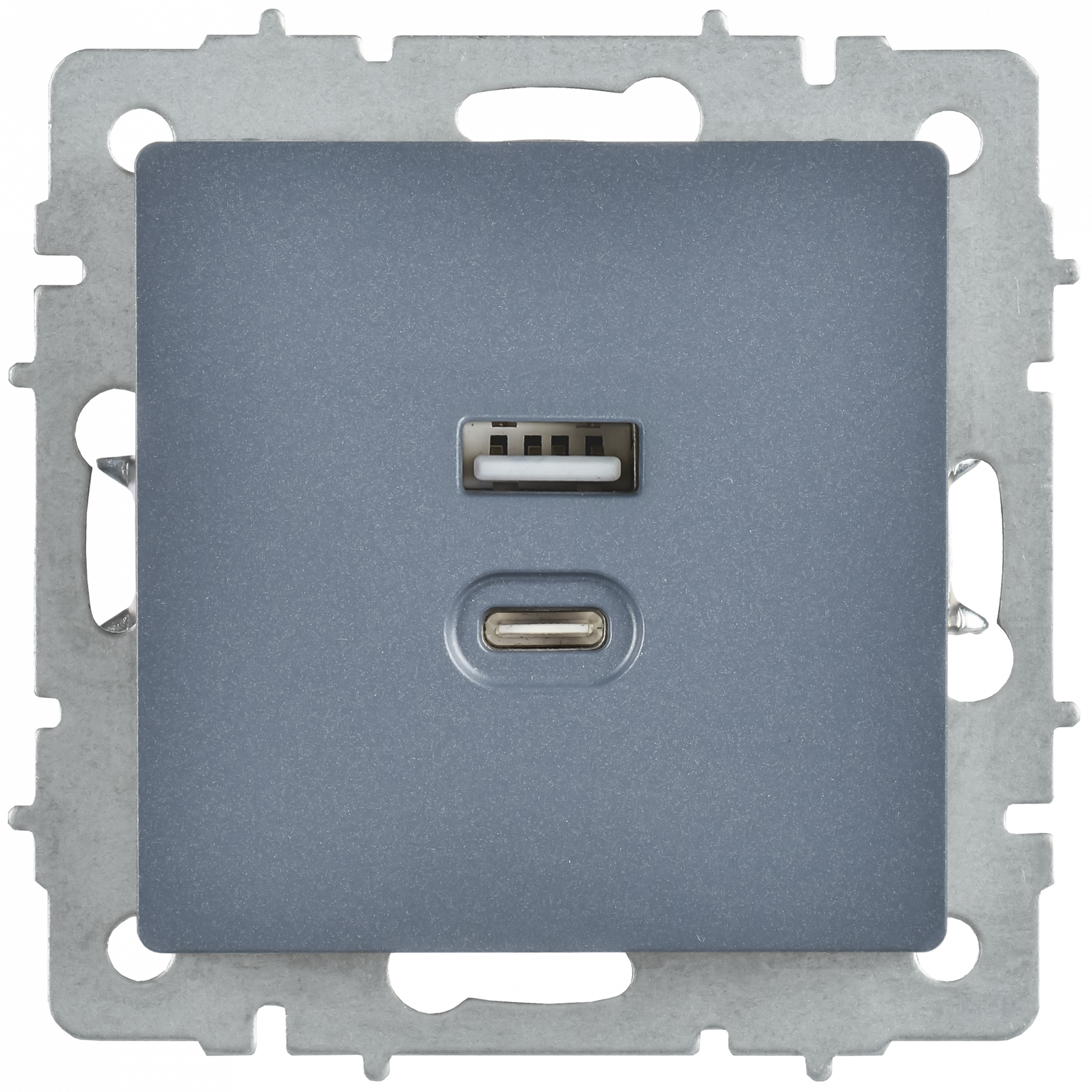 BRITE Розетка USB A+C 45Вт высокоскоростная зарядка РЮ11-2-БрМ маренго IEK