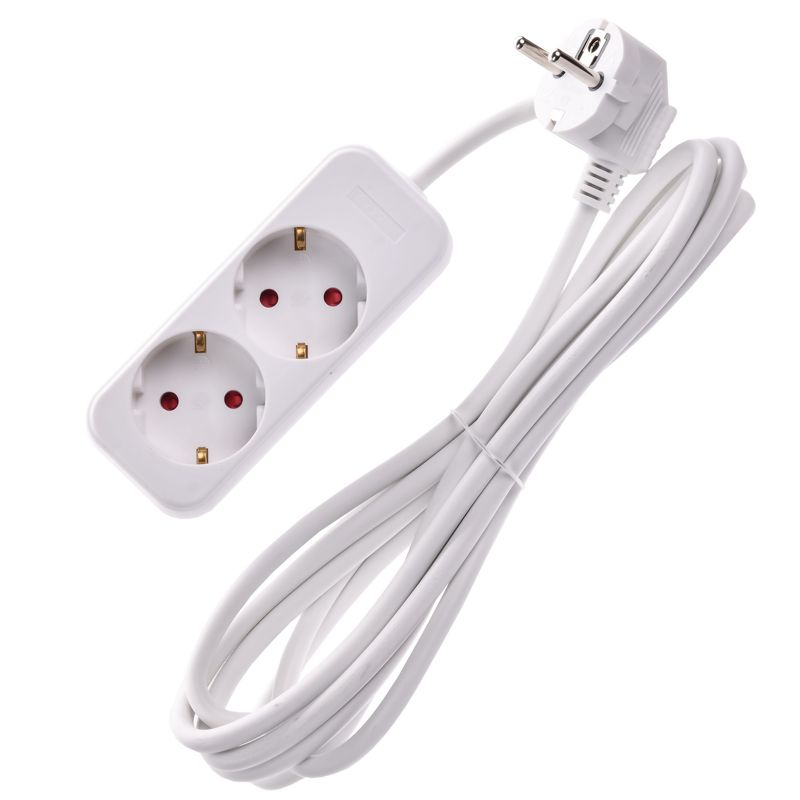 UMA Удлинитель У02 2 места 2P+PE 3м 3х1мм2 10А белый IEK