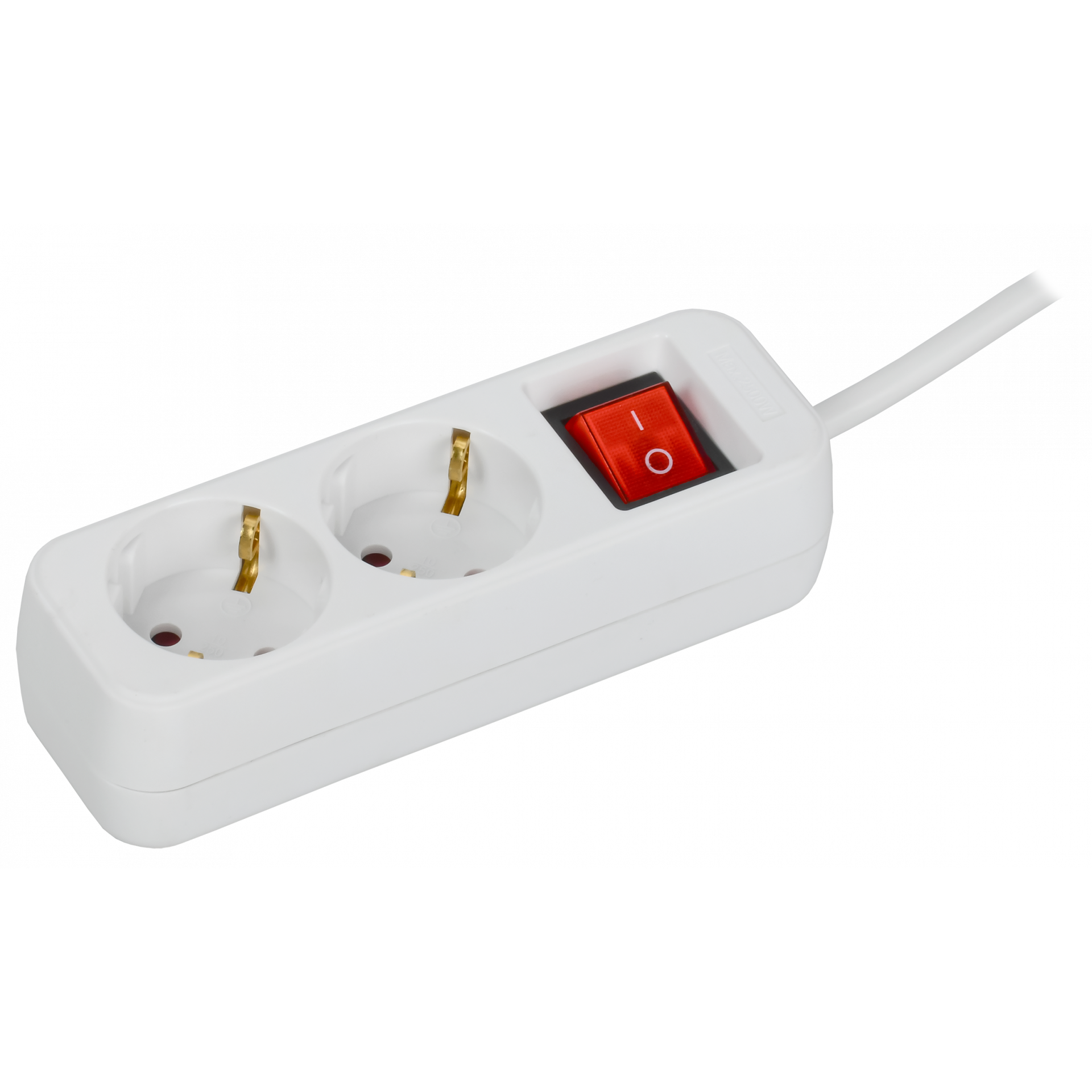 UMA Удлинитель У02К 2 места 2P+PE 5м 3х1мм2 10А белый IEK