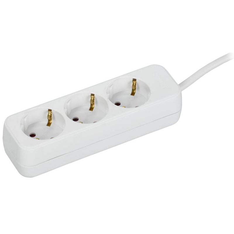 UMA Удлинитель У03 3 места 2P+PE 3м 3х1мм2 10А белый IEK