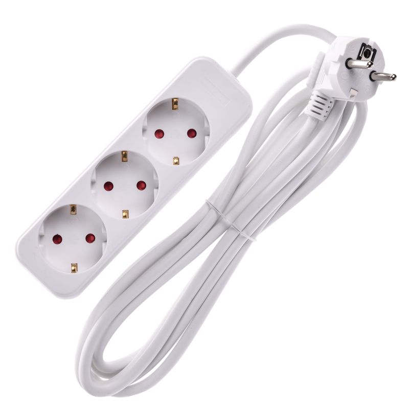 UMA Удлинитель У03 3 места 2P+PE 3м 3х1мм2 10А белый IEK