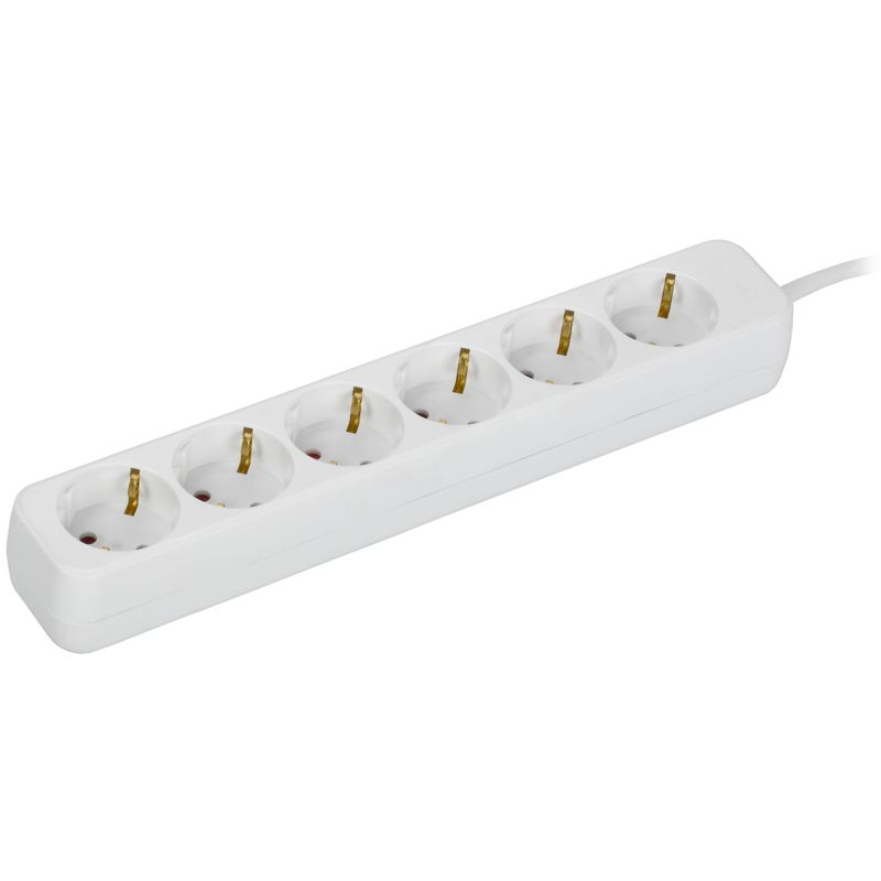 UMA Удлинитель У06 6 мест 2P+PE 3м 3х1мм2 10А белый IEK