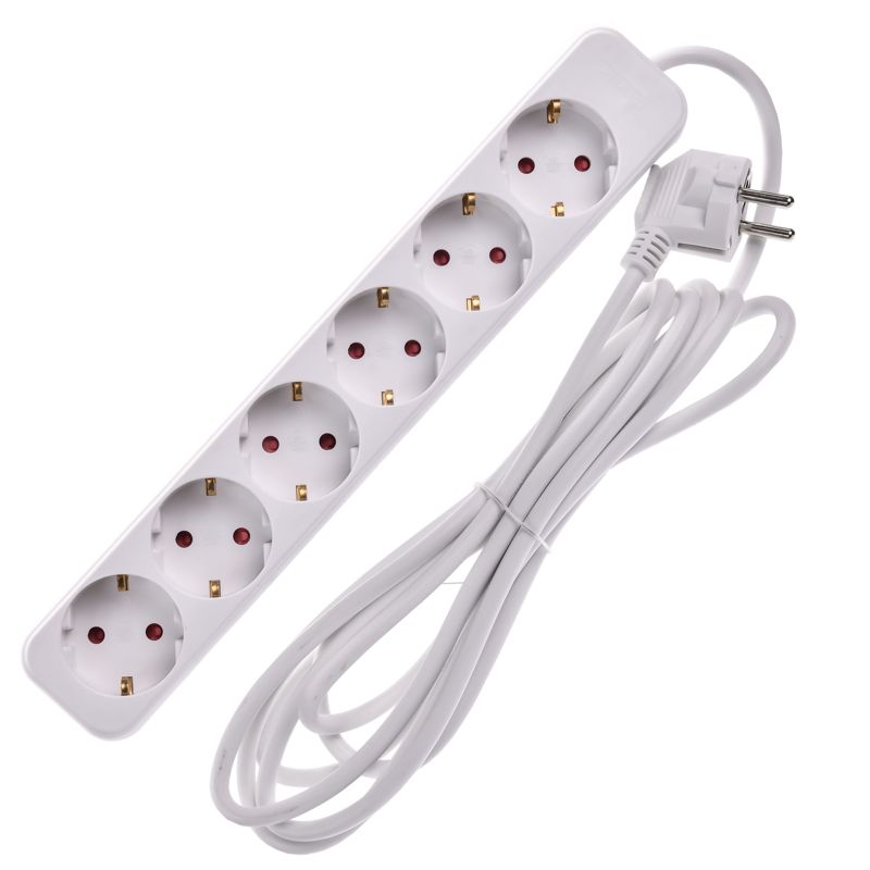 UMA Удлинитель У06 6 мест 2P+PE 3м 3х1мм2 10А белый IEK