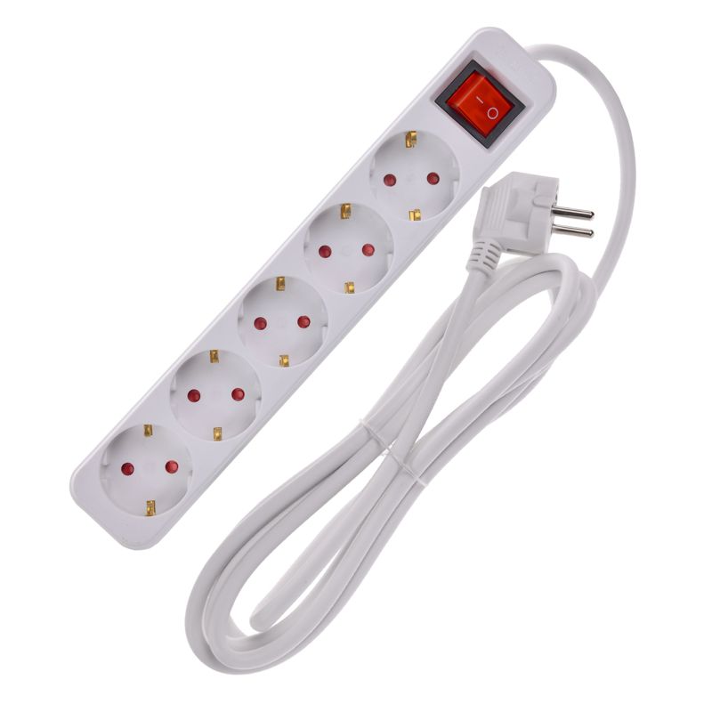 UMA Удлинитель У05К 5 мест 2P+PE 3м 3х1,5мм2 16А белый IEK