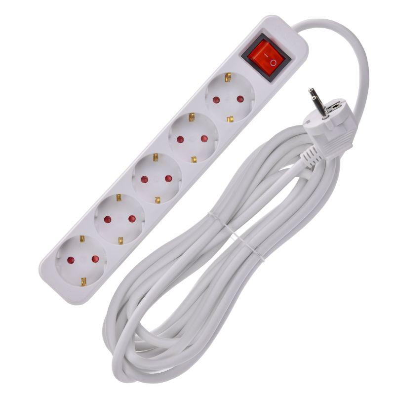 UMA Удлинитель У05К 5 мест 2P+PE 5м 3х1,5мм2 16А белый IEK