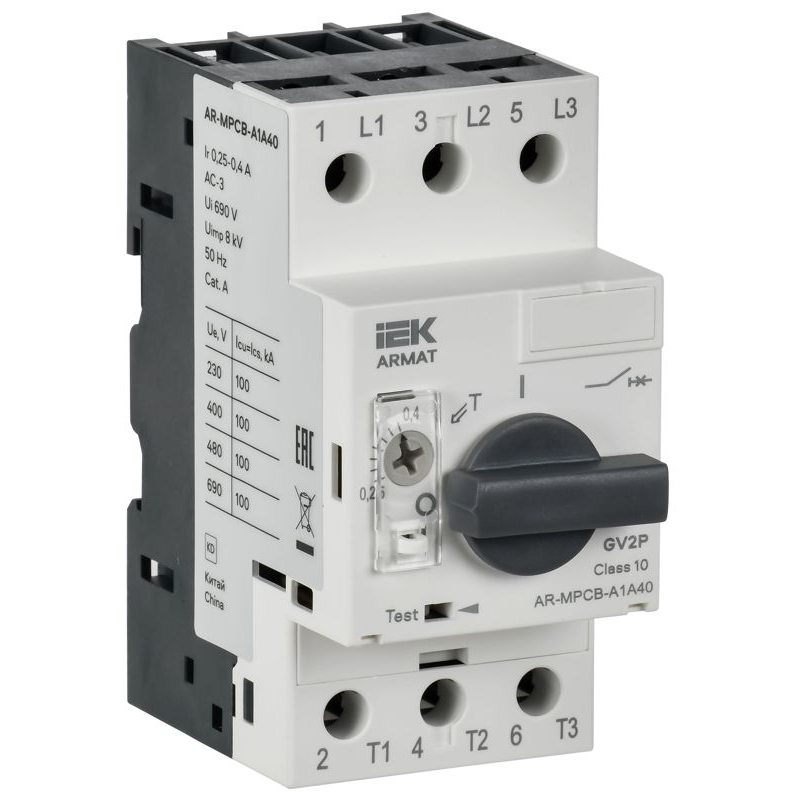 ARMAT Автоматический выключатель защиты двигателя A1 GV2P 0,24-0,4А IEK
