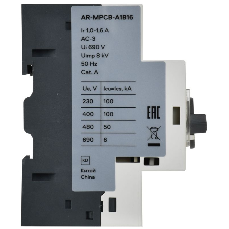 ARMAT Автоматический выключатель защиты двигателя A1 GV2P 1-1,6А IEK