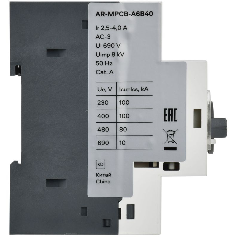 ARMAT Автоматический выключатель защиты двигателя A6 GV2P 2,5-4А IEK