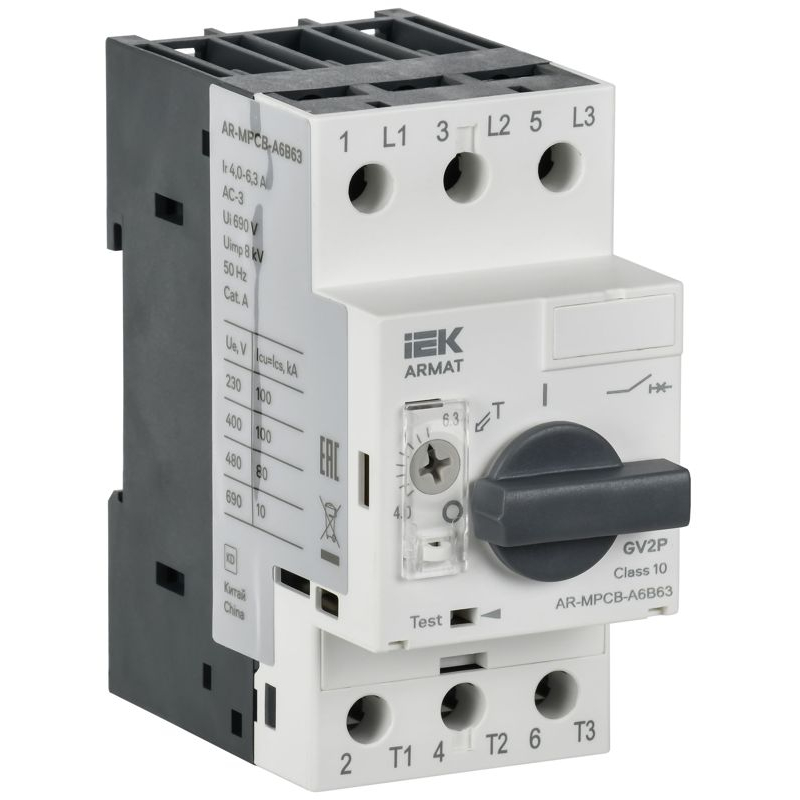 ARMAT Автоматический выключатель защиты двигателя A6 GV2P 4-6,3А IEK
