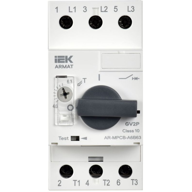 ARMAT Автоматический выключатель защиты двигателя A6 GV2P 4-6,3А IEK