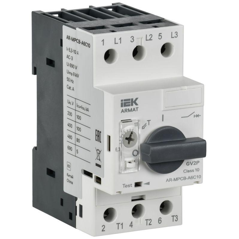 ARMAT Автоматический выключатель защиты двигателя A6 GV2P 6,3-10А IEK