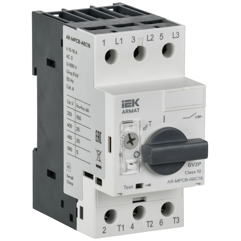 ARMAT Автоматический выключатель защиты двигателя A6 GV2P 10-16А IEK