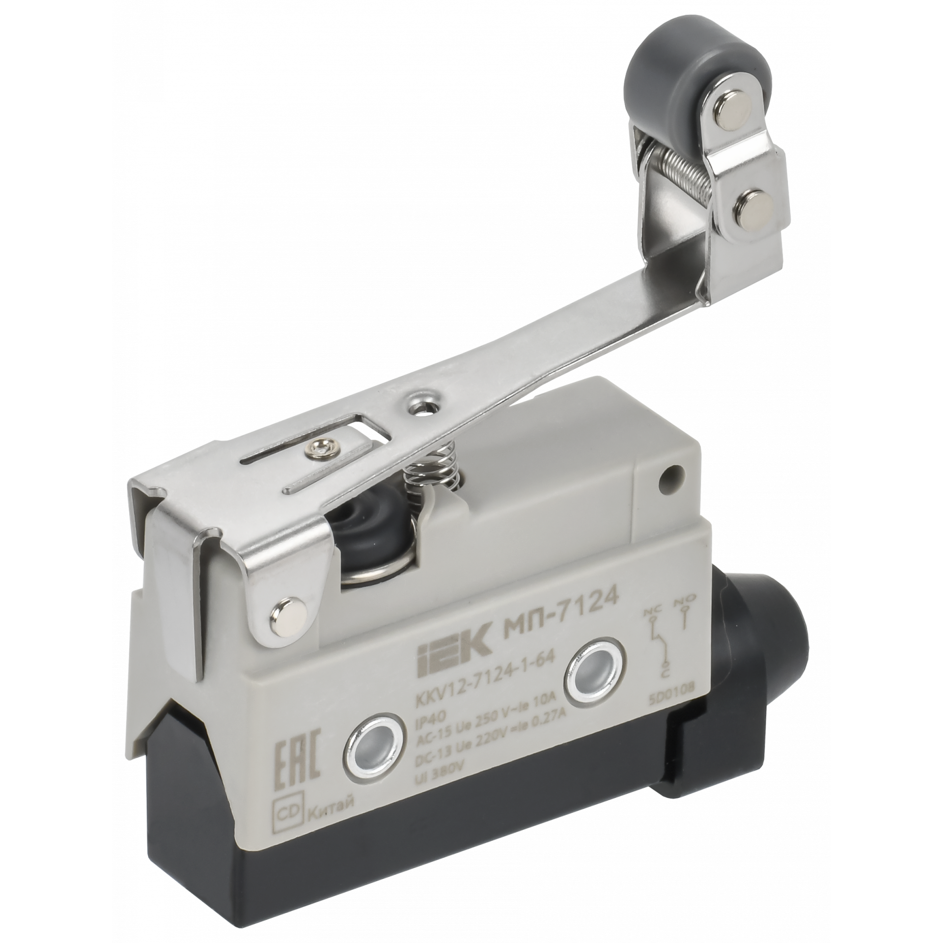 Микропереключатель концевой МП-7124 рычаг с регулируемым роликом IP40 IEK