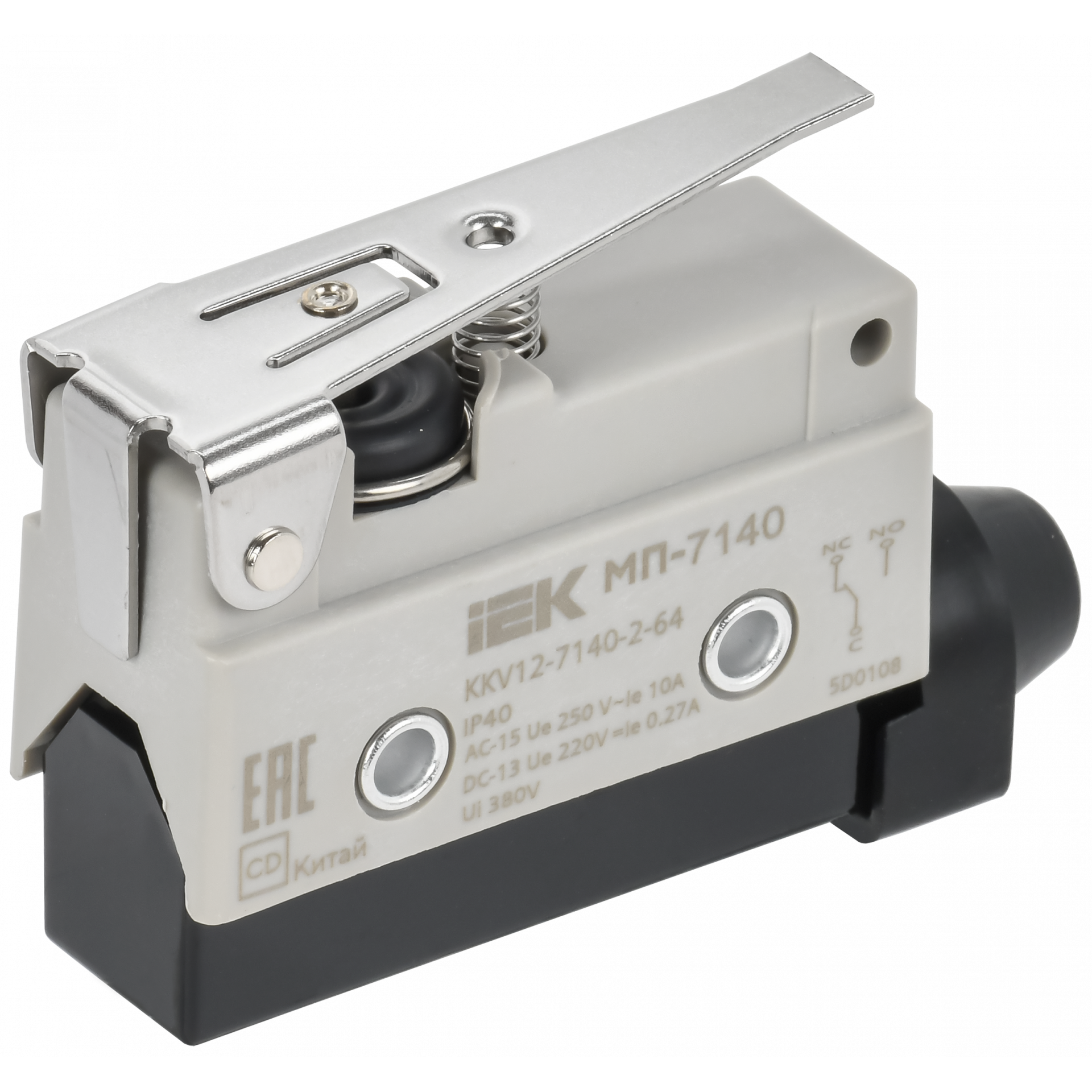 Микропереключатель концевой МП-7140 укороченный рычаг IP40 IEK