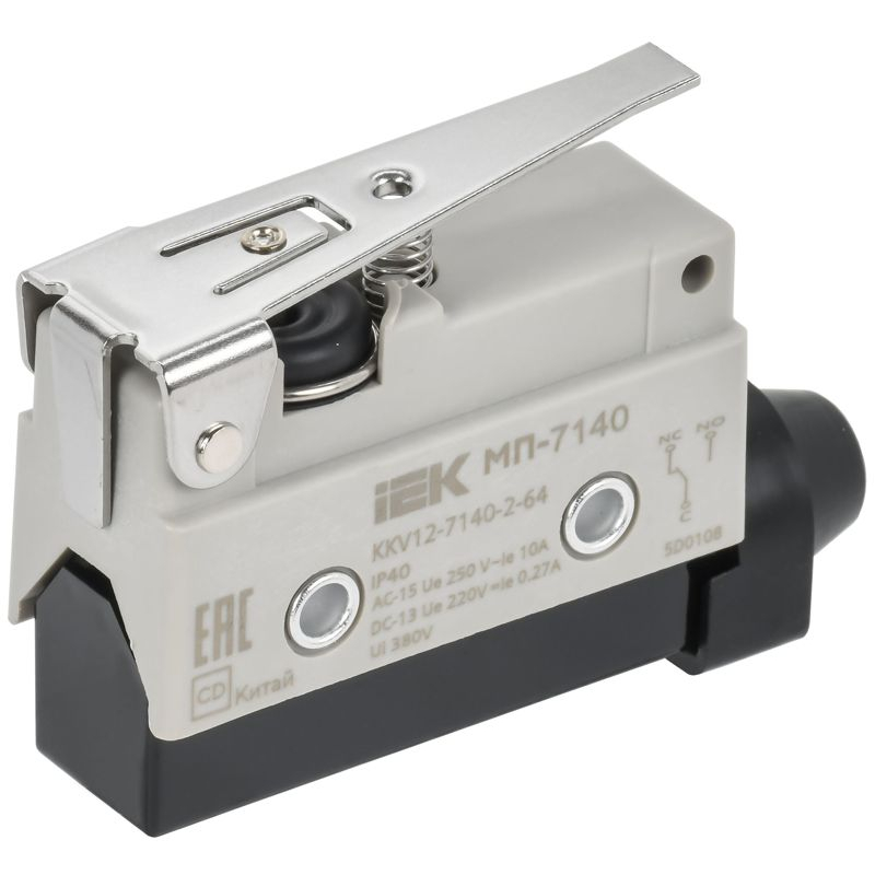 Микропереключатель концевой МП-7140 укороченный рычаг IP40 IEK