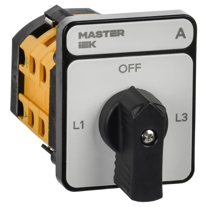 Переключатель кулачковый стандартная черная рукоятка 10А схема 98 MASTER IEK