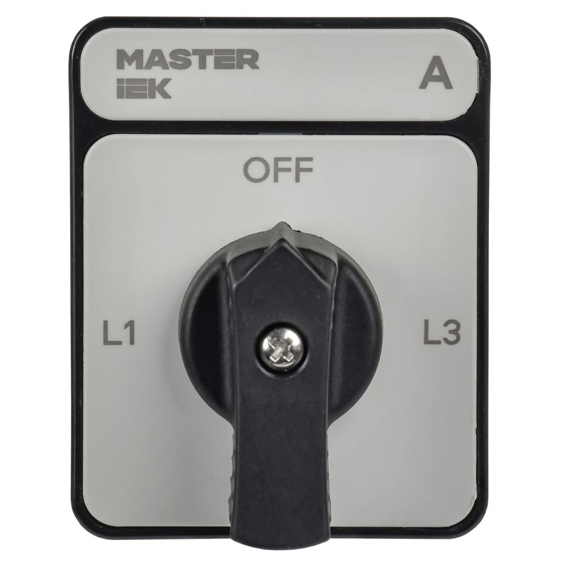 Переключатель кулачковый стандартная черная рукоятка 10А схема 98 MASTER IEK
