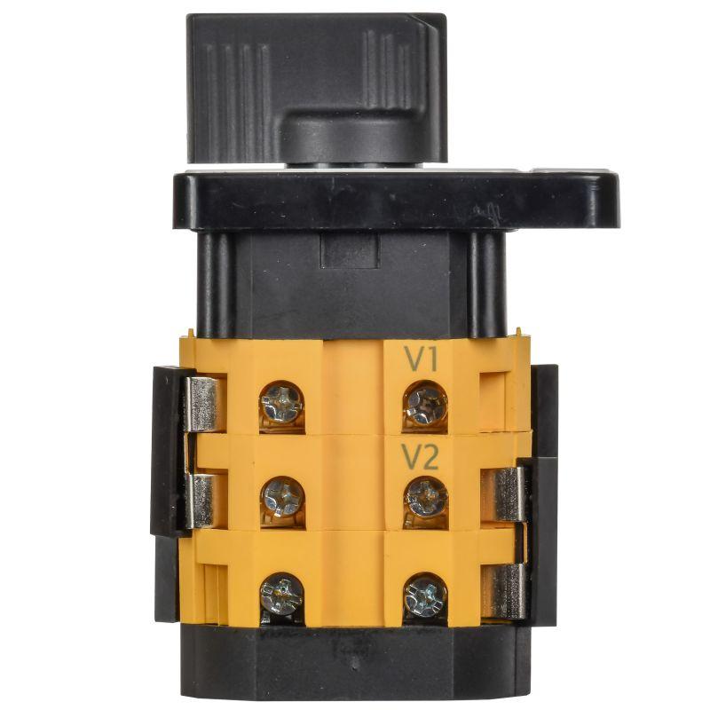 Переключатель кулачковый стандартная черная рукоятка 16А схема 66 MASTER IEK