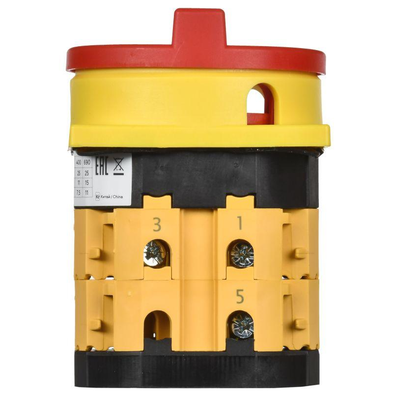 Переключатель кулачковый закрытая рукоятка аварийная 16А схема 91 IEK