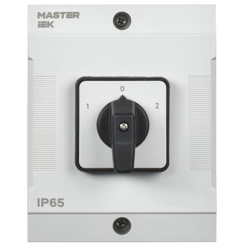 Переключатель кулачковый в боксе стандартная рукоятка 25А схема 53 IEK