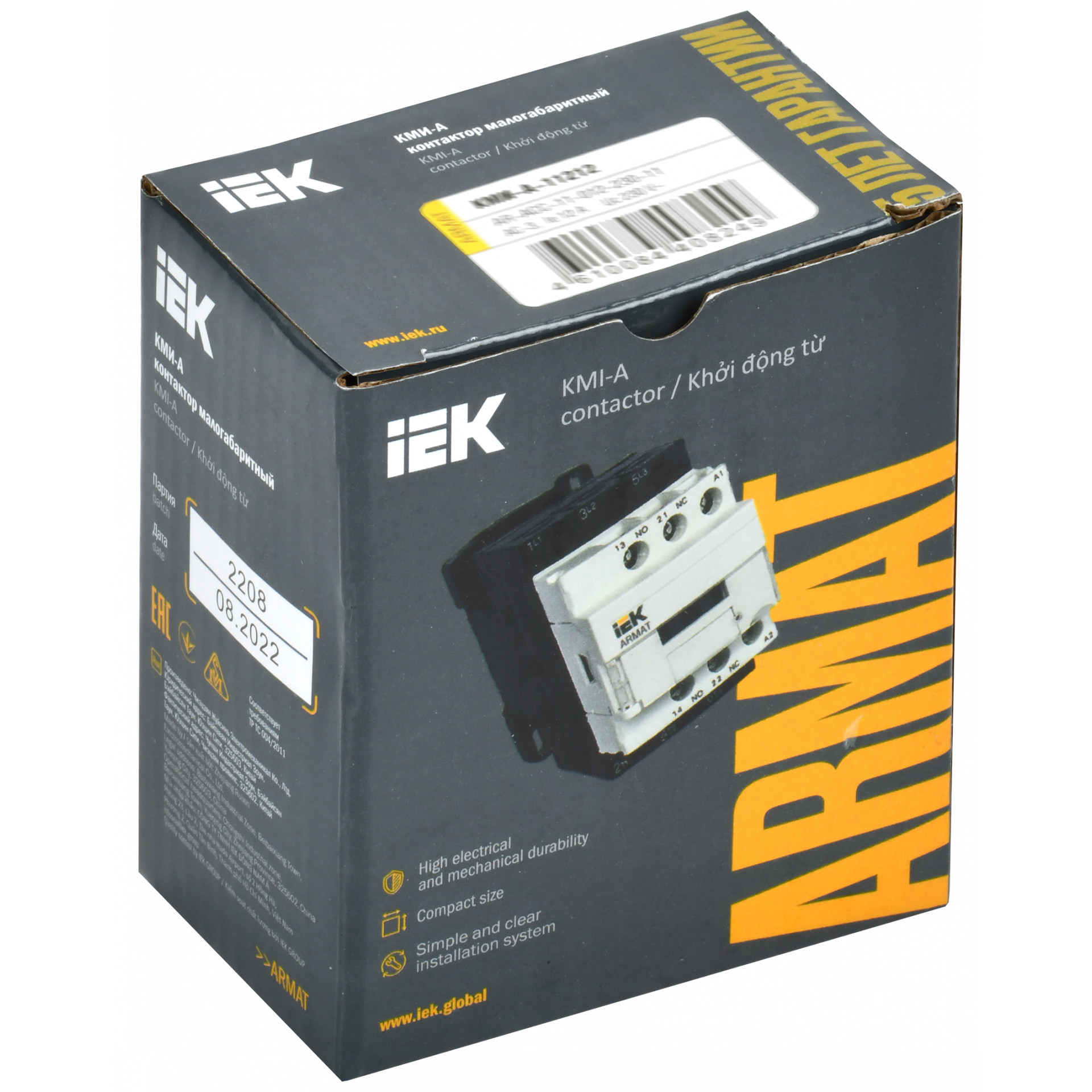ARMAT Контактор КМИ-А-11212 LC1D 12А 110В/АС3 1NO/1NC IEK