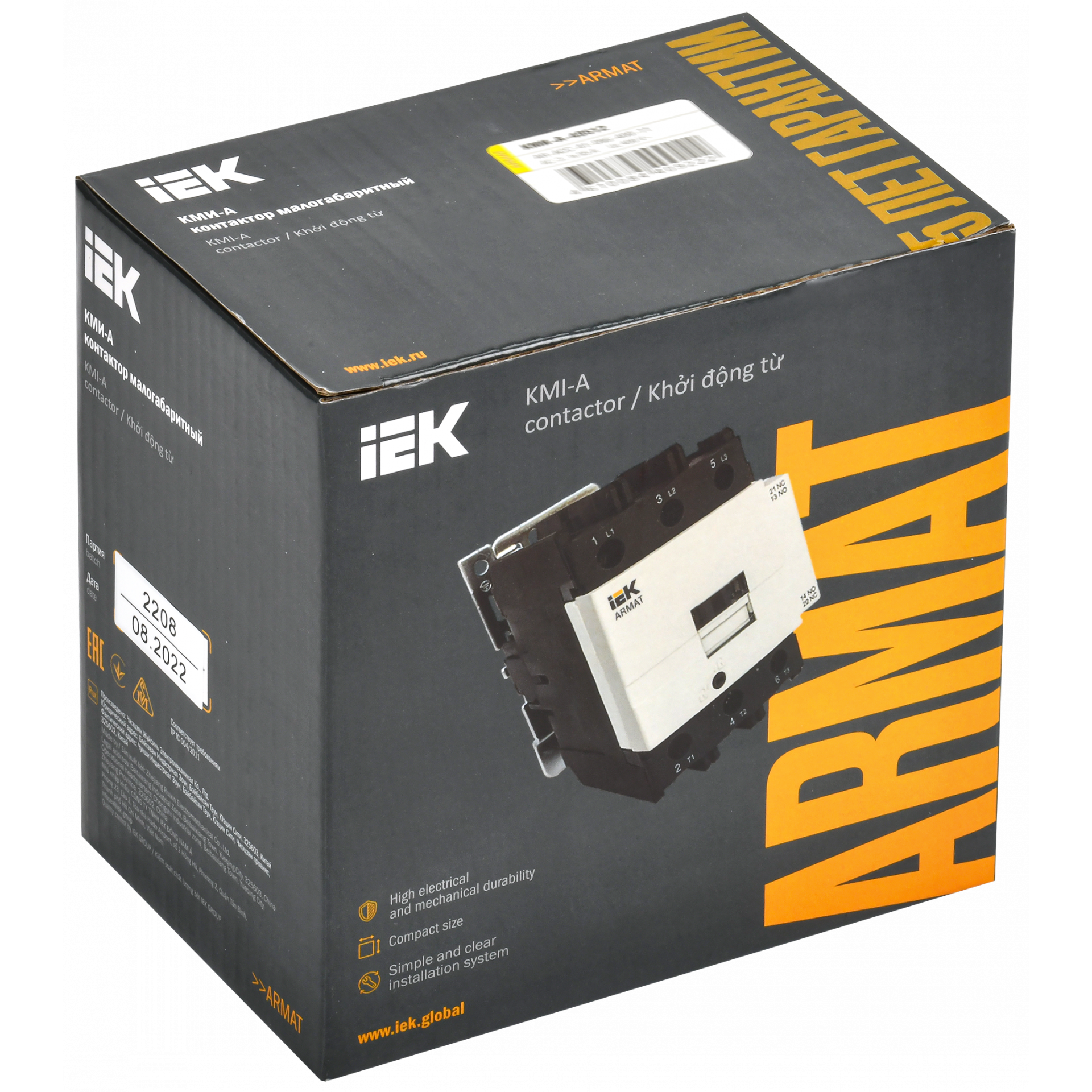 ARMAT Контактор КМИ-А-49512 LC1D 95А 24В/АС3 1NO/1NC IEK