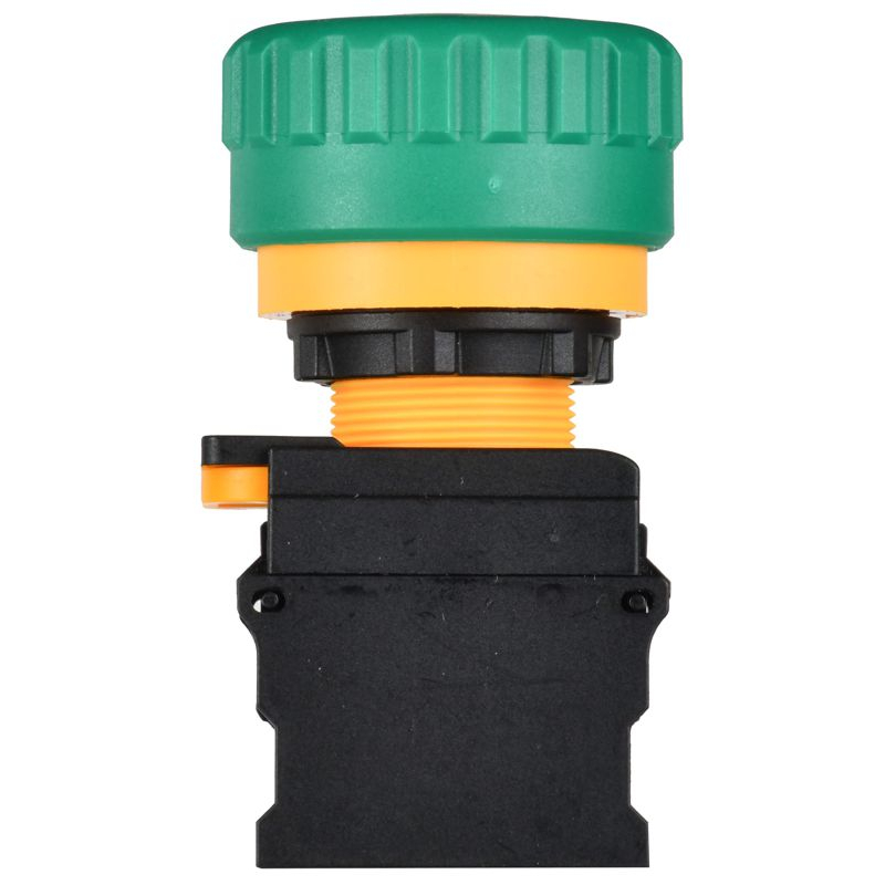 Кнопка Грибок поворотная с фиксацией 1NO+1NC зеленая MASTER IEK