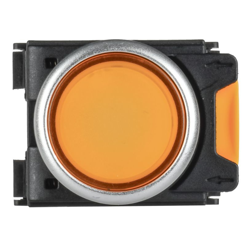 Кнопка с фиксацией d=22мм 1NO+1NC желтая MASTER IEK