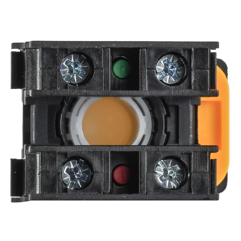 Кнопка с фиксацией d=22мм 1NO+1NC желтая MASTER IEK